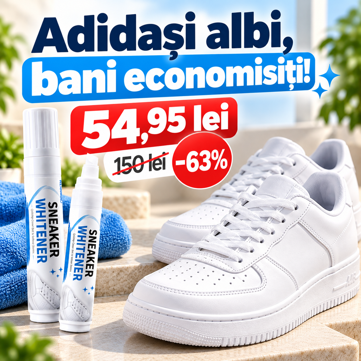 Pix pentru Albirea Adidașilor Albi din Piele și Piele Ecologică