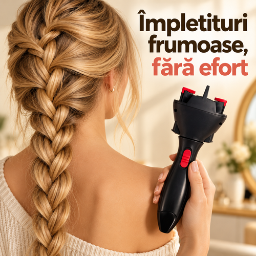 Aparat Electric pentru Împletit Părul cu Rotire 360° și Trepte Reglabile